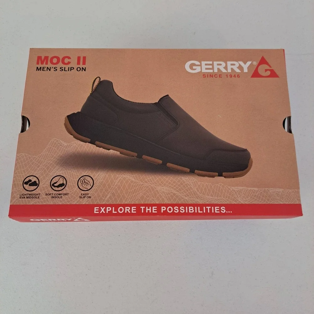 Gerry‎ Moc II Slip On Mens 13 Brown New Casual Comfort Loafers 1128-546-B30